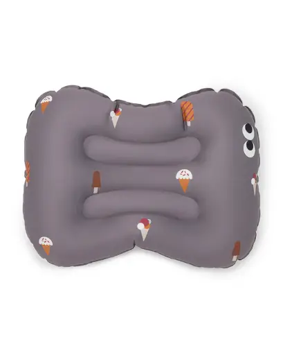 [441760] Noui Noui | Stoelverhoger Seat Cushion Ice Cream Anthracite Grijs Vinyl Bevestiging met Tiem Opblaasbaar Zitkussen