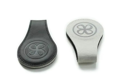 [296664] Cloby | Doekenklem Swaddle Clips Leder/Canvas Omkeerbaar Black/Grey 2-pack 