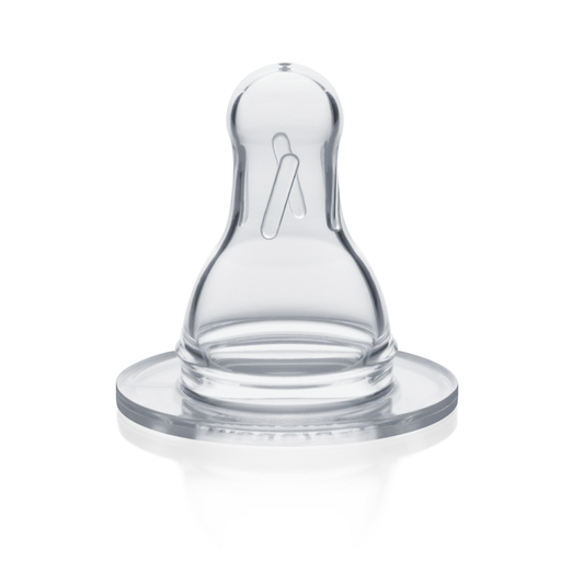 [356058] Medela | ZUIGSPEEN, Medium Flow, 6 maand, 1 gaatje, transparant, siliconen, vr fles Medela, 2 stuk(s)