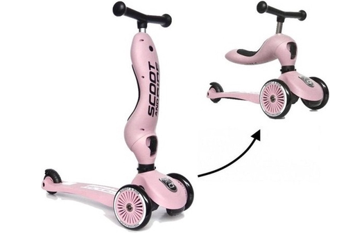 [385770] LOOPFIETS / LOOPAUTO, rose, Highwaykick 1, roze, uni, kunststof, 12m+