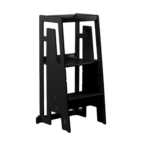 [472661] LEERTOREN, Learning Tower, black, zwart, uni, H: 90 cm, Br: 90 cm, D: 90 cm, tot max 50 kg, beuk, 2023
