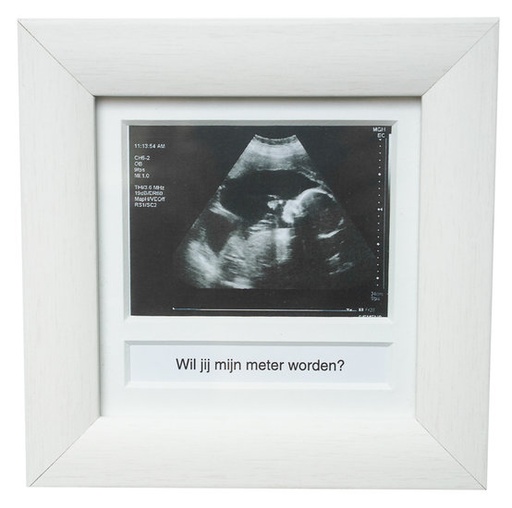 [279611] Minimou | Fotokader "Wil jij mijn Peter/Meter worden? Wit 10x10cm