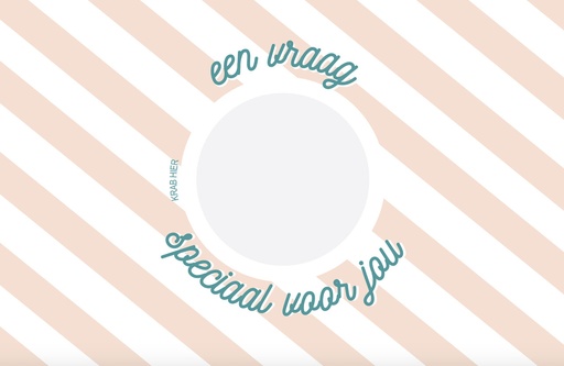 [403823] Minimou | Kraskaart "Een vraag speciaal voor jou" Meter/Peter 11x17cm