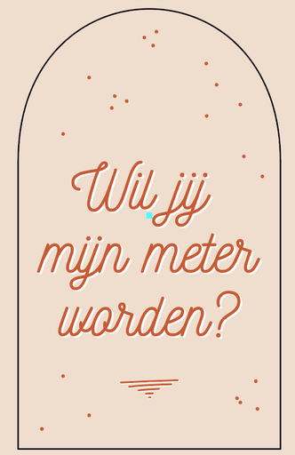 [426942] Minimou | Sticker "Wil jij mijn Meter worden?" Pink Red Dots