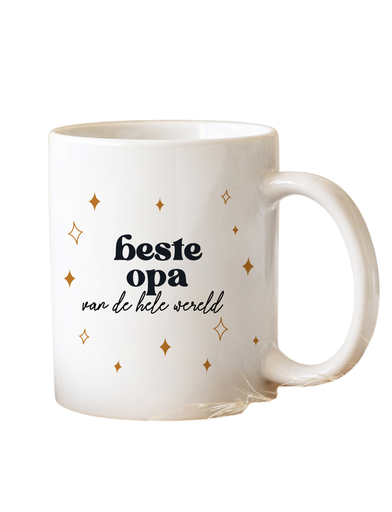 [480970] Minimou | Koffietas "Beste Opa van de hele wereld" Golden Stars 325ml