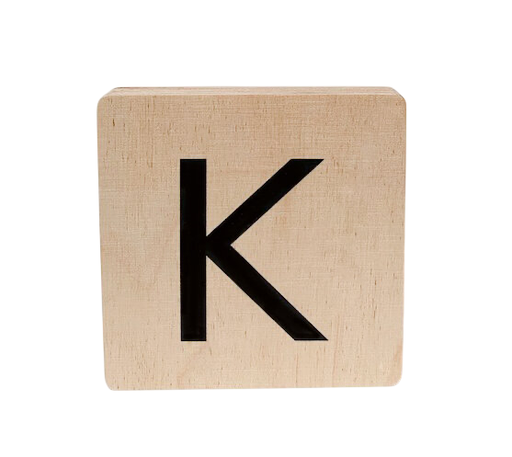 [480718] Minimou | Letter K Hout 10x10cm