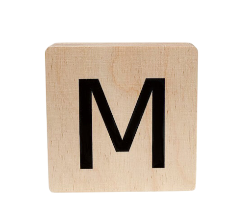 [480720] Minimou | Letter M Hout 10x10cm