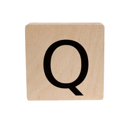 [480724] Minimou | Letter Q Hout 10x10cm