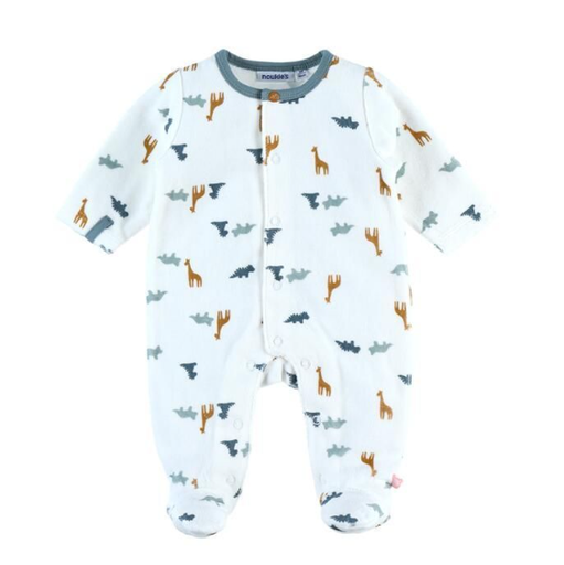 [426257] Noukies | Pyjama Tiga & Stegi Velours Aop Dino m68