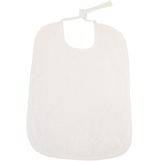 [202459] He Baby | Slabbetje Badstof Lintensluiting  Ivoor 31x41cm 