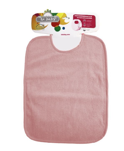 [252693] He Baby | Slabbetje Badstof Lintsluiting Roze 30x40cm